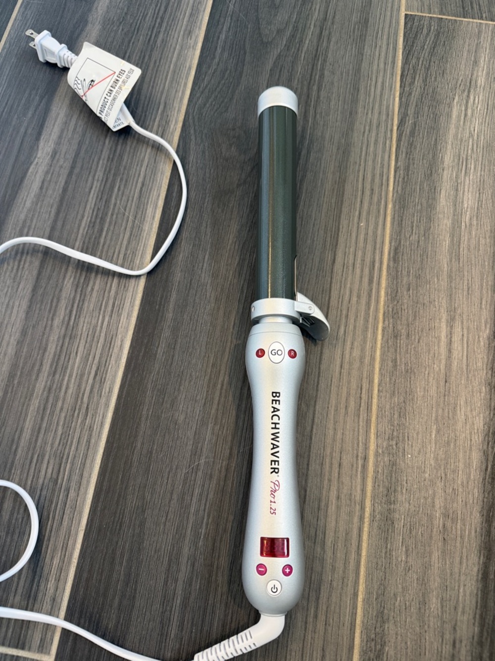 The Beachwaver Pro 1.25 - Silver Curling Wand - Used once